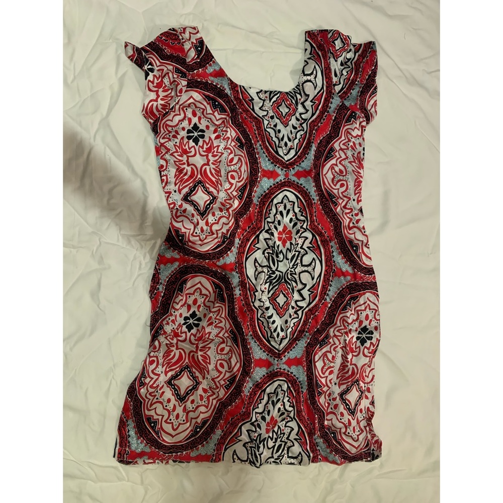 Red, black, white Indian suit dress